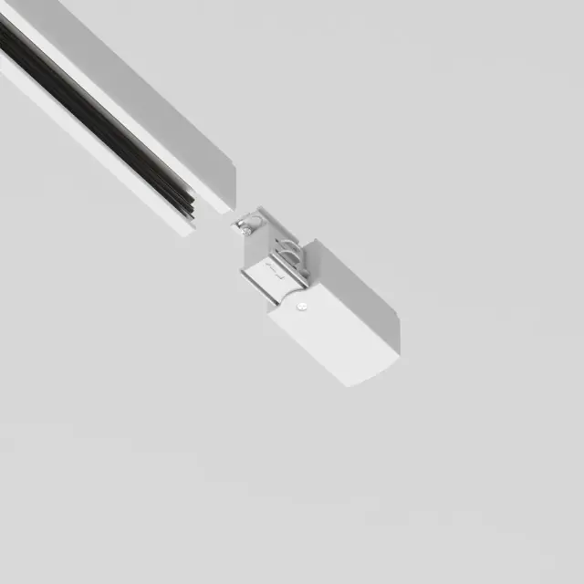 Ввод питания Maytoni 3 PHASE TRACK SYSTEM — трехфазные, белый, ракурс 2