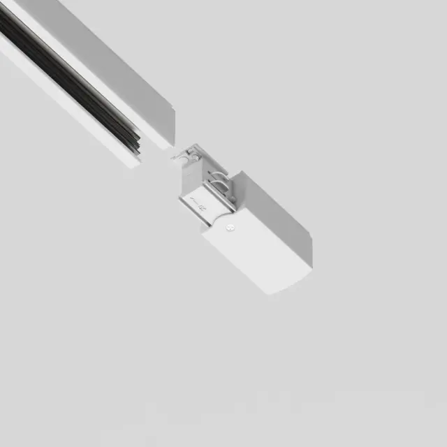 Ввод питания Maytoni 3 PHASE TRACK SYSTEM — трехфазные, белый, ракурс 3