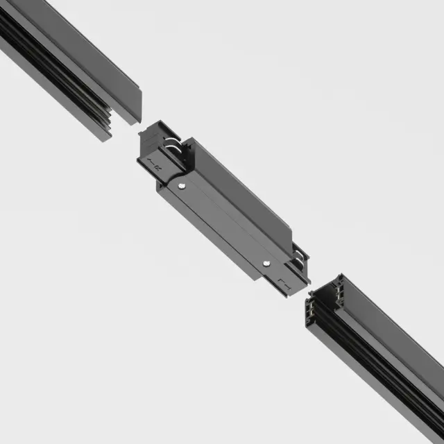 Коннектор Maytoni 3 PHASE TRACK SYSTEM — трехфазные, черный, ракурс 2