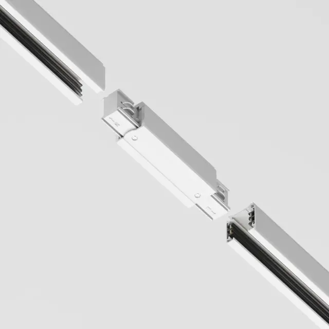 Коннектор Maytoni 3 PHASE TRACK SYSTEM — трехфазные, белый, ракурс 2