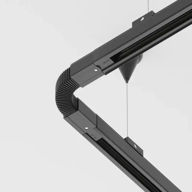 Коннектор Maytoni 3 PHASE TRACK SYSTEM — трехфазные, черный, ракурс 3