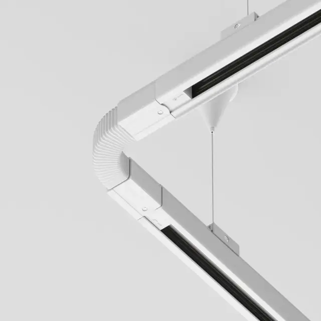 Коннектор Maytoni 3 PHASE TRACK SYSTEM — трехфазные, белый, ракурс 3