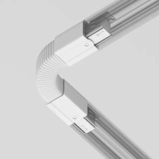 Коннектор Maytoni 3 PHASE TRACK SYSTEM — трехфазные, белый, ракурс 5