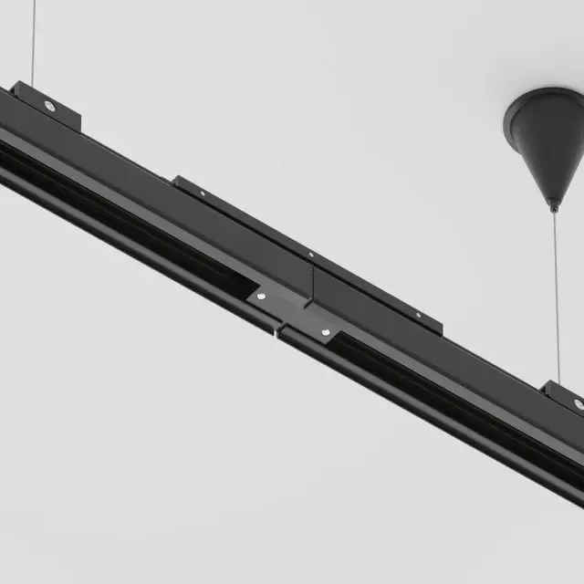 Коннектор Maytoni 3 PHASE TRACK SYSTEM — трехфазные, черный, ракурс 3