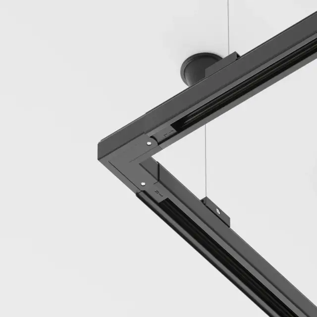 Коннектор Maytoni 3 PHASE TRACK SYSTEM — трехфазные, черный, ракурс 4