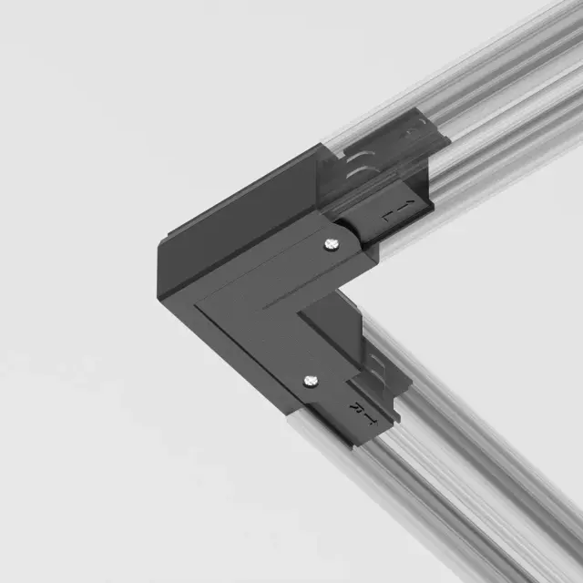 Коннектор Maytoni 3 PHASE TRACK SYSTEM — трехфазные, черный, ракурс 9
