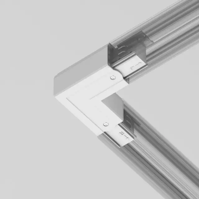 Коннектор Maytoni 3 PHASE TRACK SYSTEM — трехфазные, белый, ракурс 9