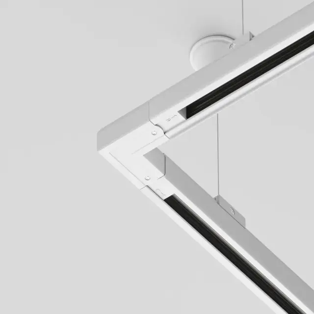 Коннектор Maytoni 3 PHASE TRACK SYSTEM — трехфазные, белый, ракурс 3