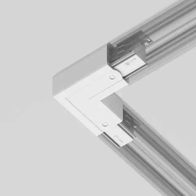 Коннектор Maytoni 3 PHASE TRACK SYSTEM — трехфазные, белый, ракурс 7