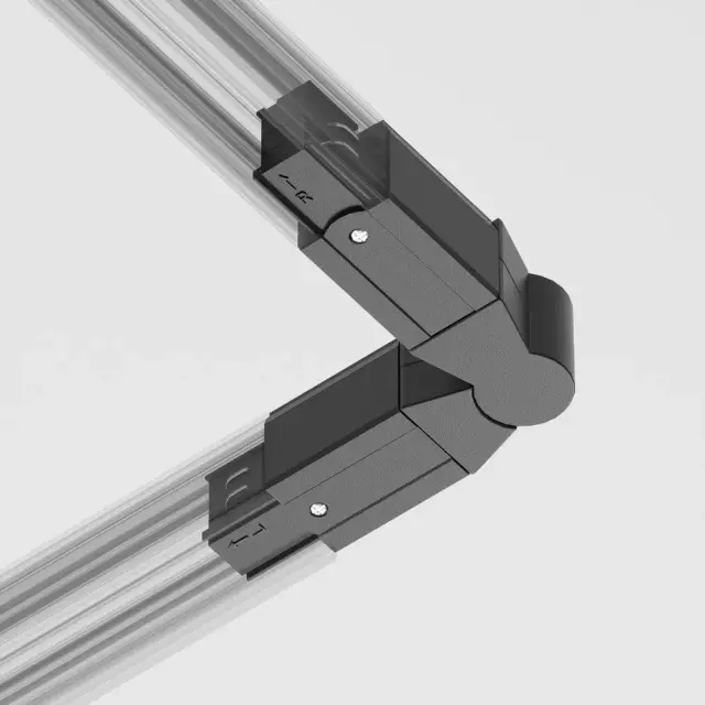Коннектор Maytoni 3 PHASE TRACK SYSTEM — трехфазные, черный, ракурс 5