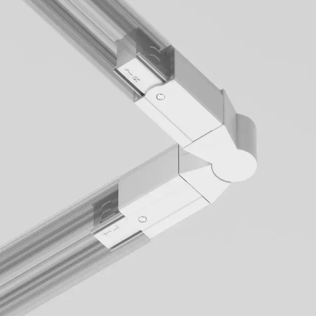 Коннектор Maytoni 3 PHASE TRACK SYSTEM — трехфазные, белый, ракурс 5