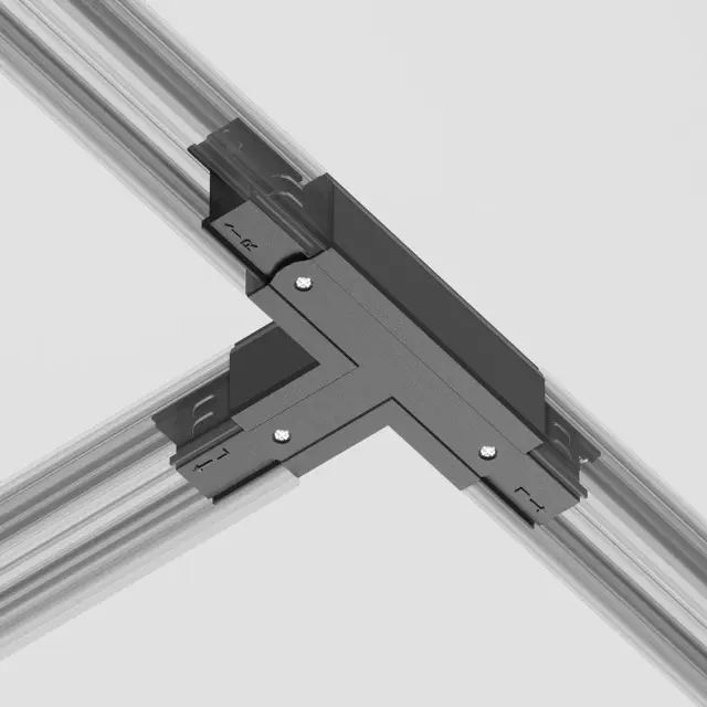 Коннектор Maytoni 3 PHASE TRACK SYSTEM — трехфазные, черный, ракурс 7