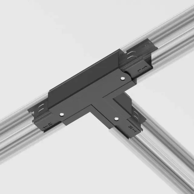 Коннектор Maytoni 3 PHASE TRACK SYSTEM — трехфазные, черный, ракурс 5