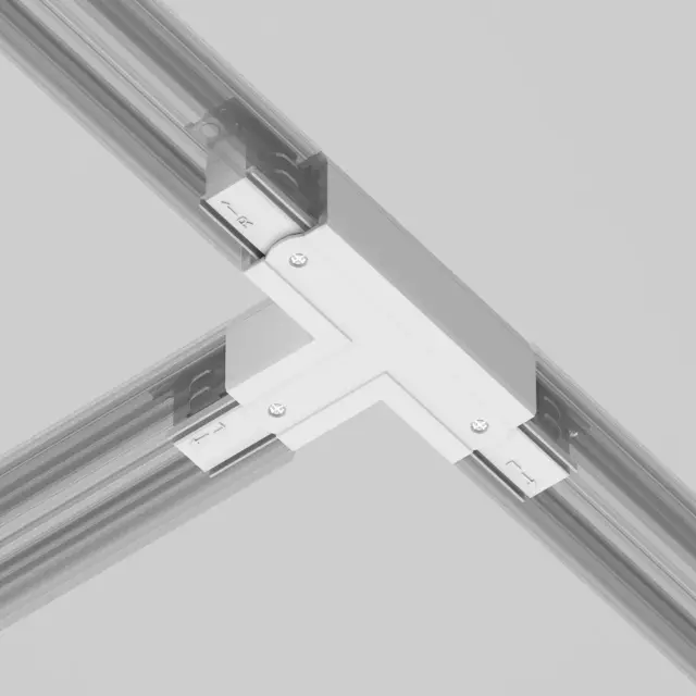 Коннектор Maytoni 3 PHASE TRACK SYSTEM — трехфазные, белый, ракурс 7