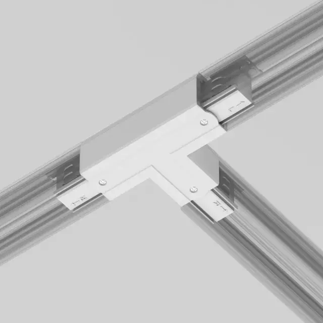 Коннектор Maytoni 3 PHASE TRACK SYSTEM — трехфазные, белый, ракурс 5