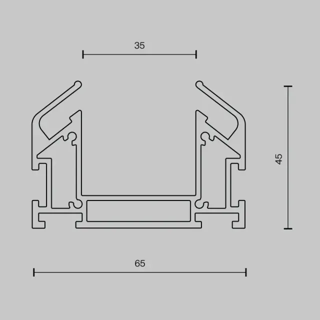 Комплектующая Maytoni THREE PHASE TRACK SYSTEM TRINITY — трехфазные, белый, ракурс 6