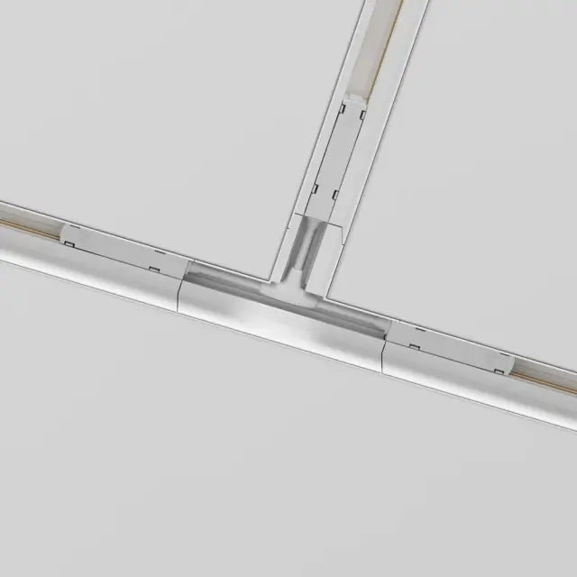 Коннектор Maytoni ACCESSORIES FOR TRACKS GRAVITY — магнитные, белый, ракурс 3