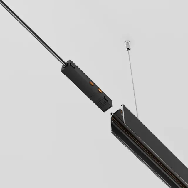 Трековый светильник Maytoni ACCESSORIES FOR 20MM MAGNETIC TRACK SYSTEM EXILITY — магнитные, черный, ракурс 2