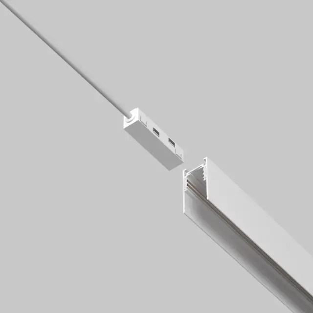 Ввод питания Maytoni ACCESSORIES FOR TRACKS EXILITY — магнитные, белый, ракурс 2