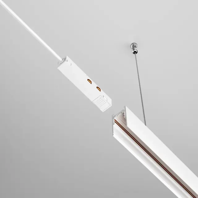 Ввод питания Maytoni ACCESSORIES FOR TRACKS EXILITY — магнитные, белый, ракурс 2