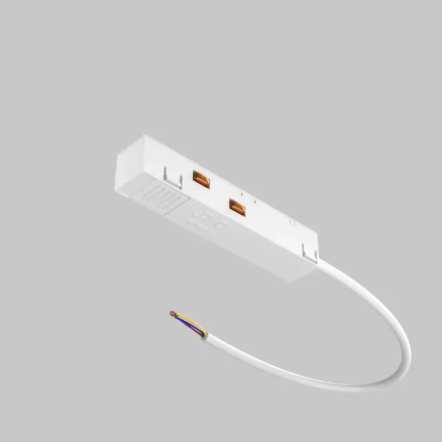 Ввод питания Maytoni ACCESSORIES FOR TRACKS EXILITY — магнитные, белый, ракурс 3