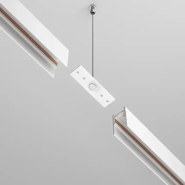 Коннектор Maytoni MAGNETIC TRACK SYSTEM EXILITY — магнитные, белый, ракурс 2