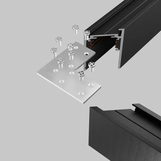 Крепёж Maytoni ACCESSORIES FOR TRACKS EXILITY — магнитные, никель, ракурс 2