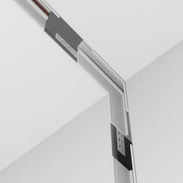 Коннектор Maytoni ACCESSORIES FOR TRACKS EXILITY — магнитные, белый, ракурс 2