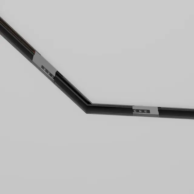 Коннектор Maytoni ACCESSORIES FOR 20MM MAGNETIC TRACK SYSTEM EXILITY — магнитные, черный, ракурс 2