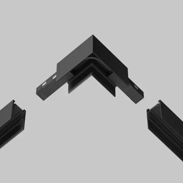 Коннектор Maytoni ACCESSORIES FOR TRACKS EXILITY — магнитные, черный, ракурс 2
