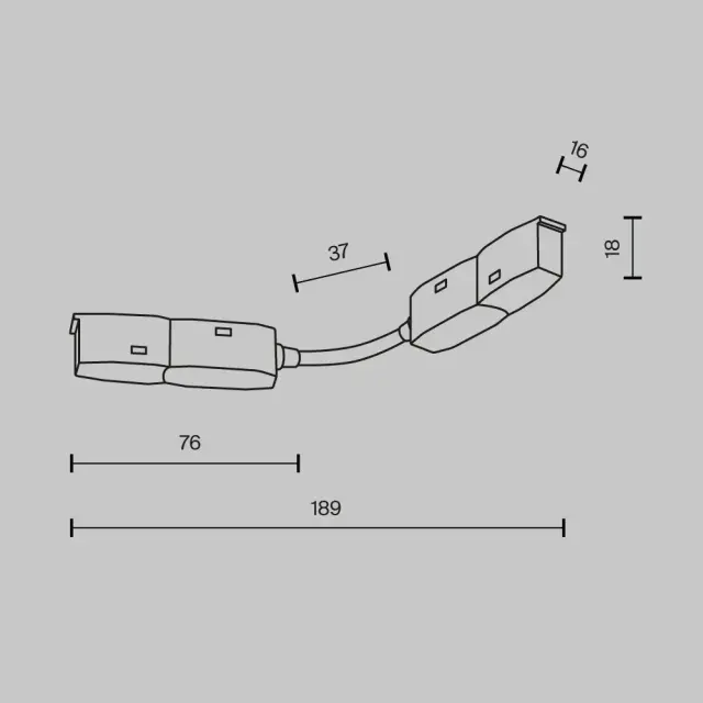Коннектор Maytoni MAGNETIC TRACK SYSTEM EXILITY — магнитные, черный, ракурс 5