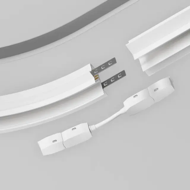Коннектор Maytoni MAGNETIC TRACK SYSTEM EXILITY — магнитные, белый, ракурс 2