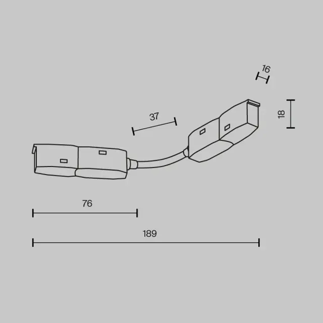 Коннектор Maytoni MAGNETIC TRACK SYSTEM EXILITY — магнитные, белый, ракурс 5
