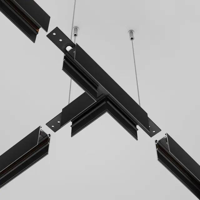Коннектор Maytoni ACCESSORIES FOR 20MM MAGNETIC TRACK SYSTEM EXILITY — магнитные, черный, ракурс 2