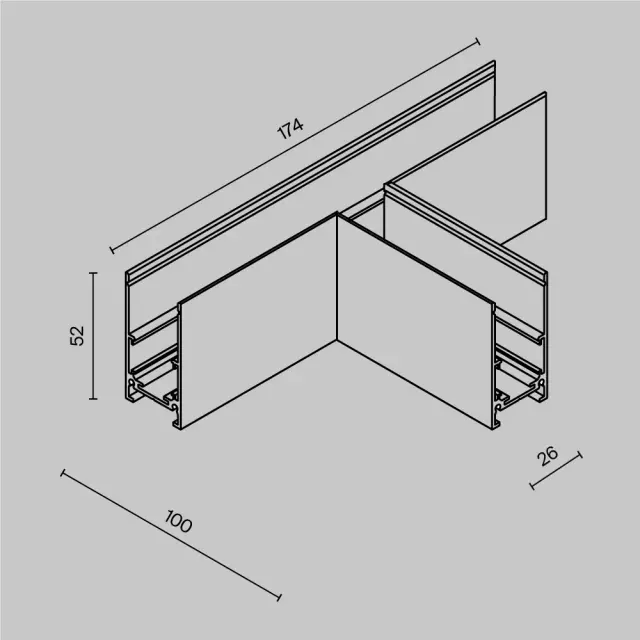 Коннектор Maytoni ACCESSORIES FOR 20MM MAGNETIC TRACK SYSTEM EXILITY — магнитные, черный, ракурс 5