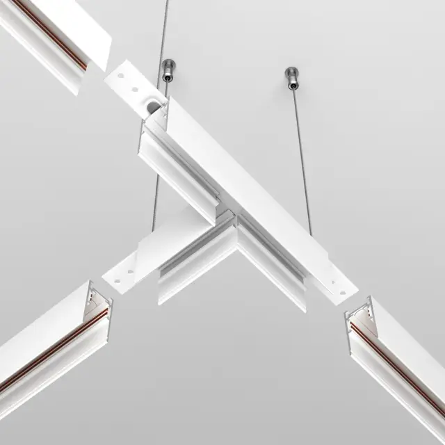 Коннектор Maytoni MAGNETIC TRACK SYSTEM EXILITY — магнитные, белый, ракурс 2