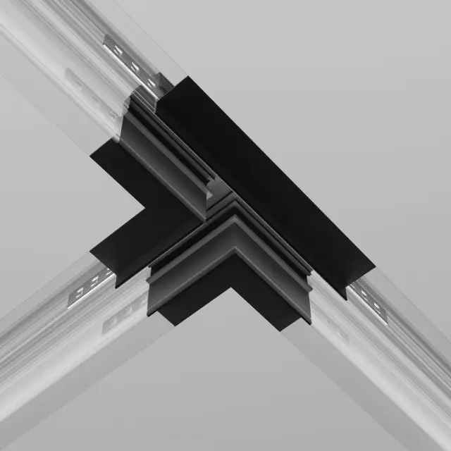 Коннектор Maytoni ACCESSORIES FOR TRACKS EXILITY — магнитные, черный, ракурс 4