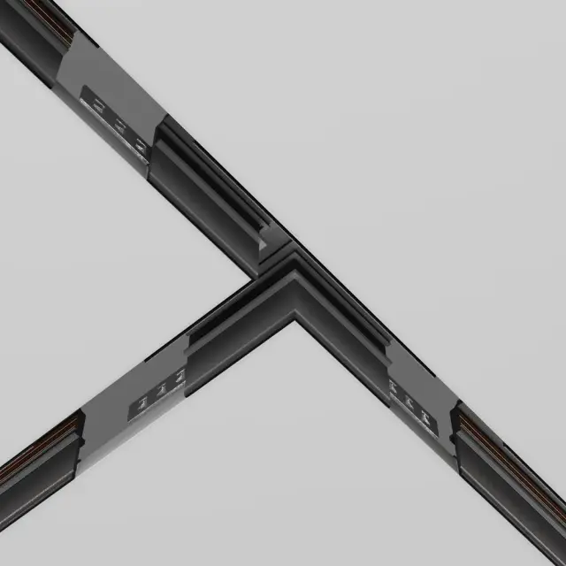 Коннектор Maytoni ACCESSORIES FOR 20MM MAGNETIC TRACK SYSTEM EXILITY — магнитные, черный, ракурс 2