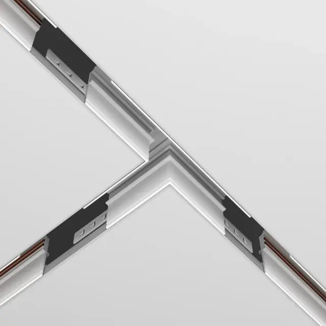 Коннектор Maytoni MAGNETIC TRACK SYSTEM EXILITY — магнитные, белый, ракурс 2