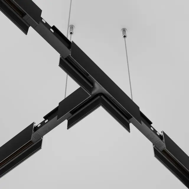 Коннектор Maytoni ACCESSORIES FOR 20MM MAGNETIC TRACK SYSTEM EXILITY — магнитные, черный, ракурс 2