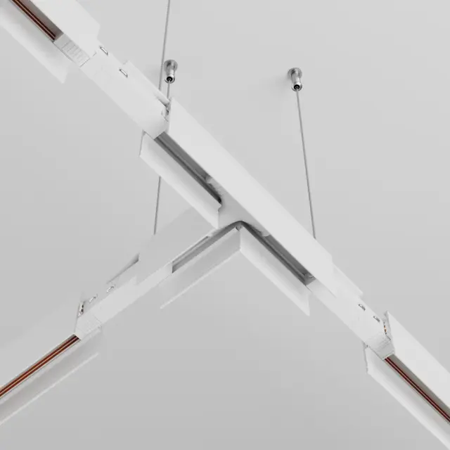 Коннектор Maytoni MAGNETIC TRACK SYSTEM EXILITY — магнитные, белый, ракурс 2