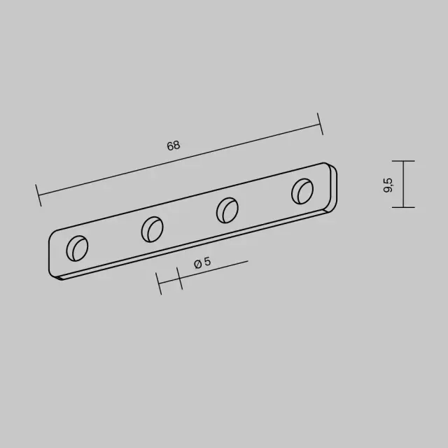 Крепёж Maytoni ACCESSORIES FOR TRACKS EXILITY — магнитные, никель, ракурс 7
