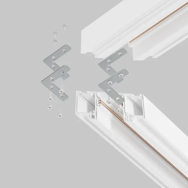 Крепёж Maytoni ACCESSORIES FOR TRACKS EXILITY — магнитные, никель, ракурс 2