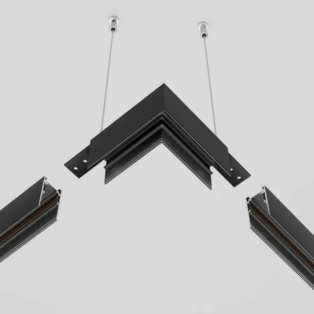 Коннектор Maytoni ACCESSORIES FOR 20MM MAGNETIC TRACK SYSTEM EXILITY — магнитные, черный, ракурс 2