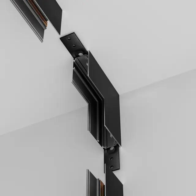 Коннектор Maytoni ACCESSORIES FOR 20MM MAGNETIC TRACK SYSTEM EXILITY — магнитные, черный, ракурс 2