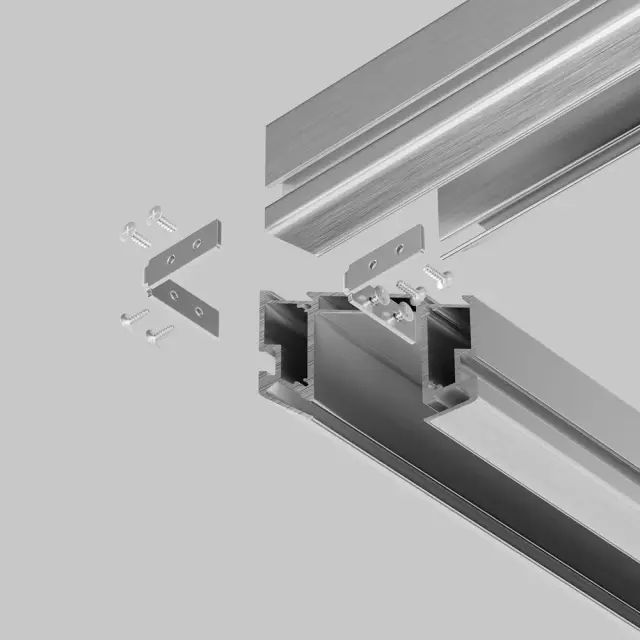 Комплектующая Maytoni MAGNETIC TRACK SYSTEM EXILITY — магнитные, серебряный, ракурс 2