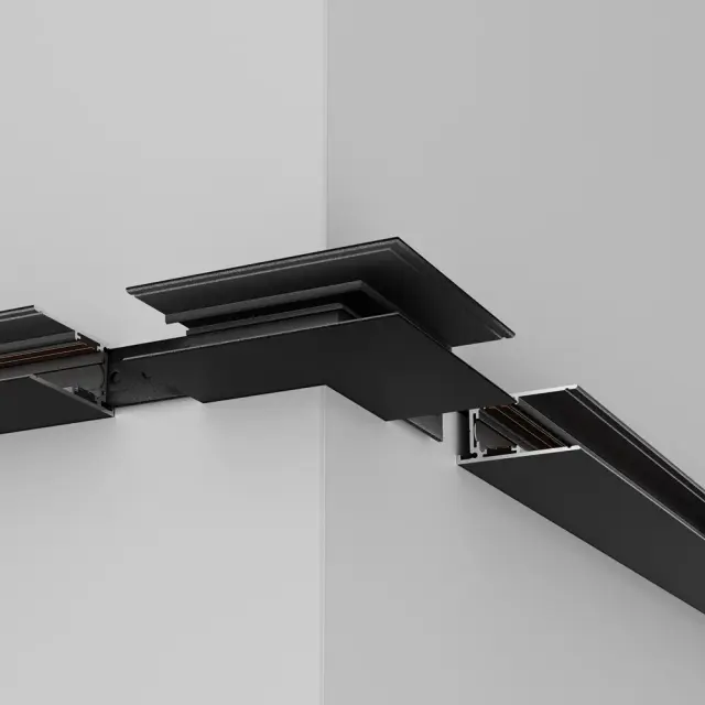 Коннектор Maytoni ACCESSORIES FOR 20MM MAGNETIC TRACK SYSTEM EXILITY — магнитные, черный, ракурс 2