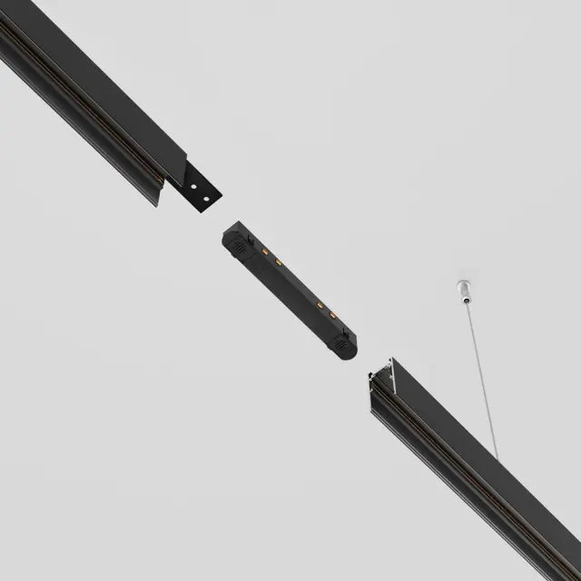Коннектор Maytoni ACCESSORIES FOR 20MM MAGNETIC TRACK SYSTEM EXILITY — магнитные, черный, ракурс 2