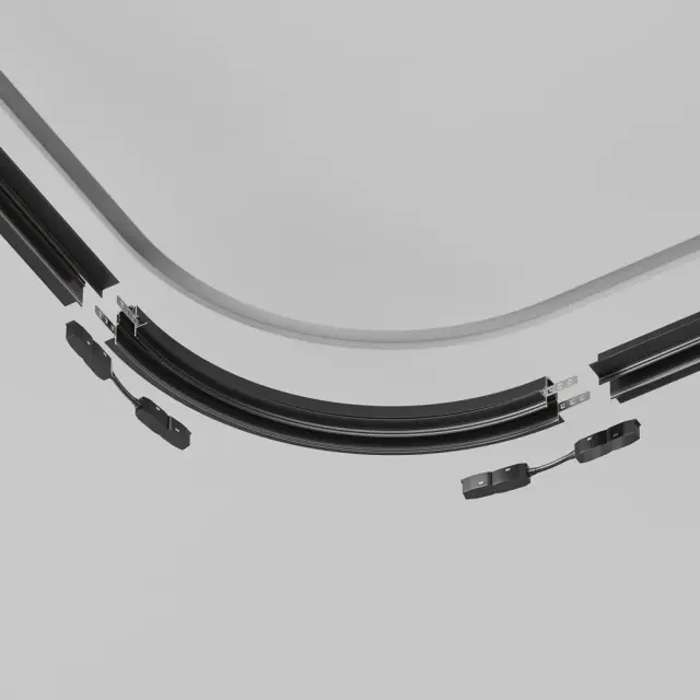Коннектор Maytoni ACCESSORIES FOR TRACKS EXILITY — магнитные, черный, ракурс 2