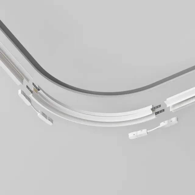 Коннектор Maytoni ACCESSORIES FOR TRACKS EXILITY — магнитные, белый, ракурс 2